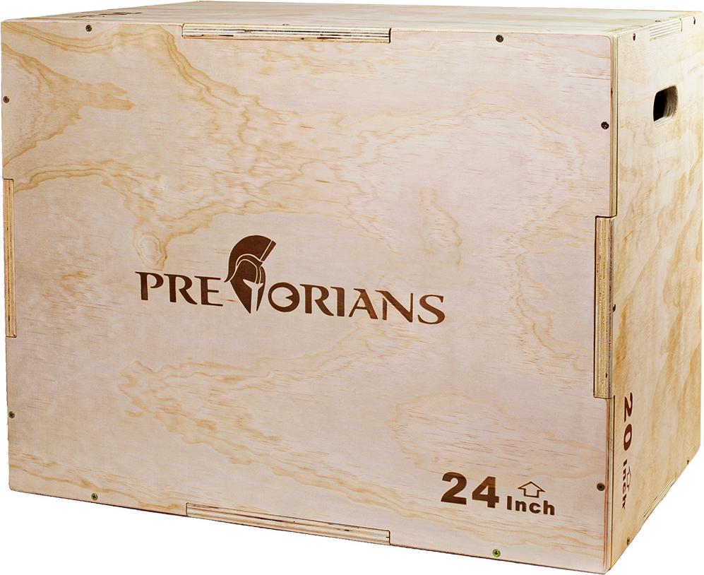 Pretorians Holz Plyometrie Box für Fitnessübungen, Gym, Jump Box, Vielseitig und Stabil, 60 x 50 x 75 cm