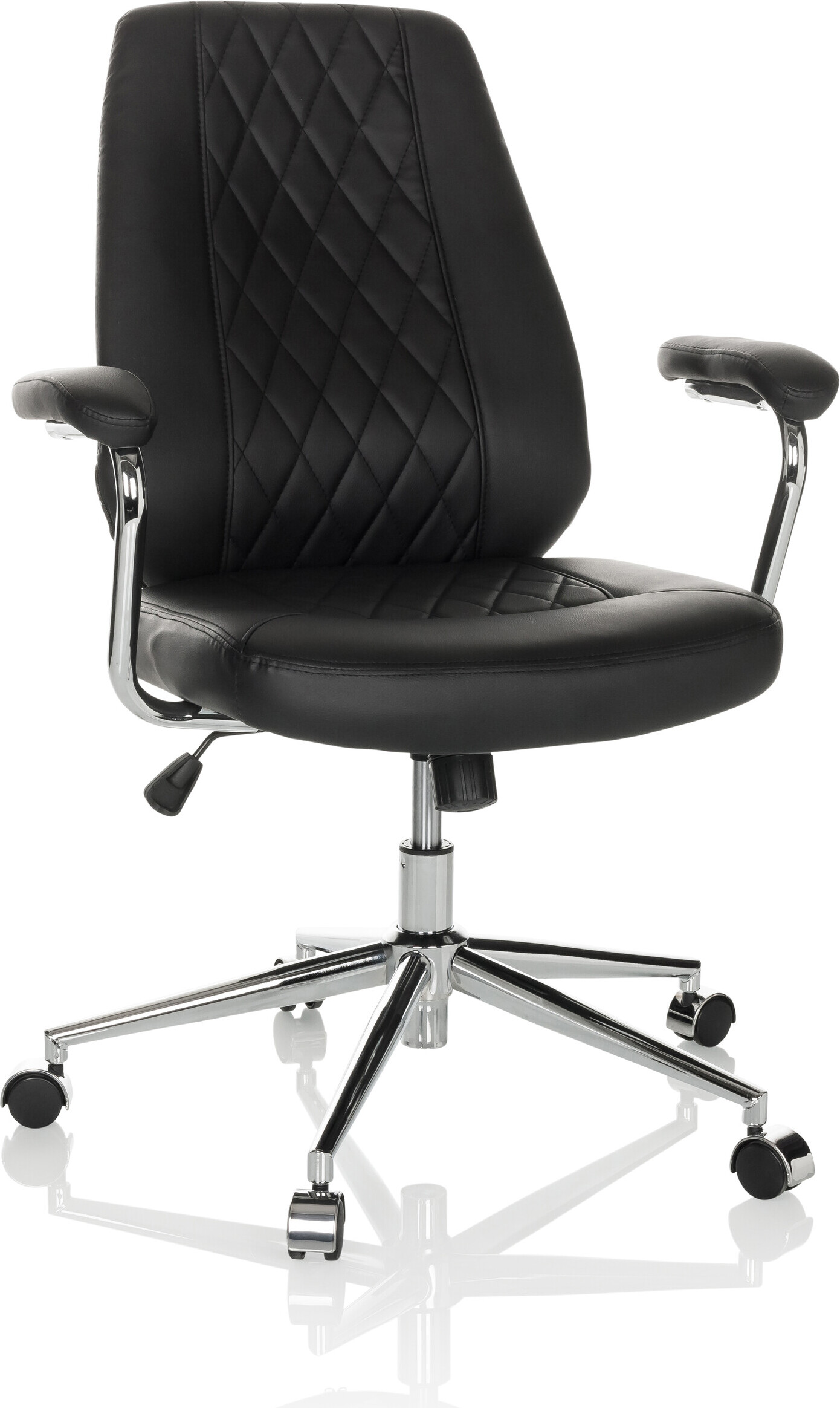 hjh OFFICE Home Office Executive chair THEO I Umelá koža Výškovo nastaviteľná počítačová stolička, kancelárske kreslo s podrúčkami