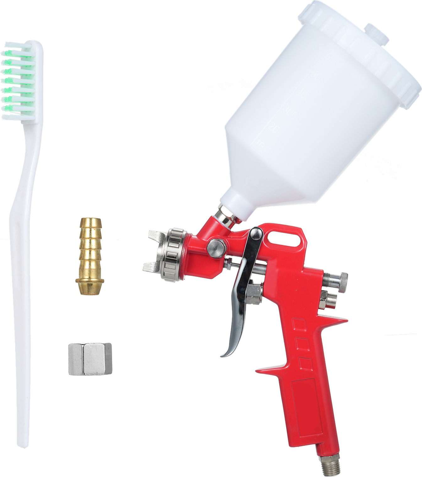 Mini striekací stroj, vzduchová striekacia súprava s 1,4 mm tryskou a 600 ml pohárom na tekutinu na steny, automobily, potreby pre domácich majstrov