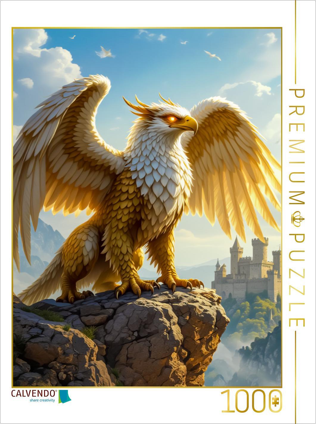 CALVENDO Puzzle Greif, ein Mischwesen aus Adler und Löwe | 1000 Teile Lege-Größe 64x48cm Foto-Puzzle für glückliche Stunden