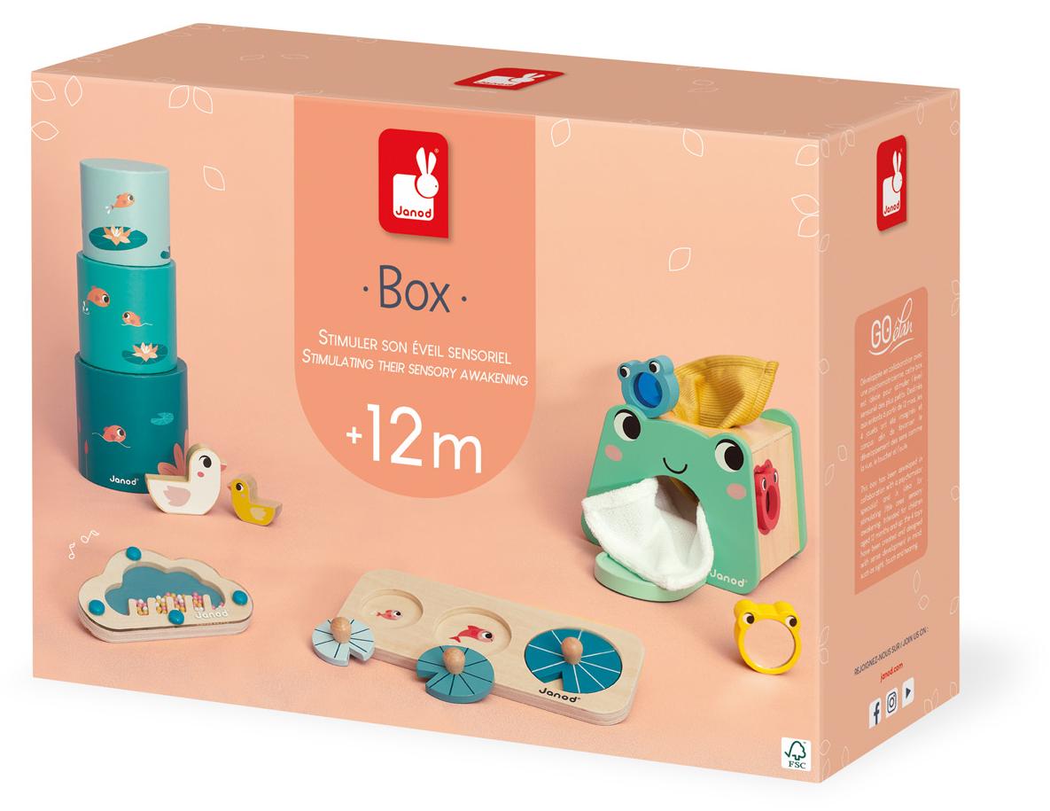 Janod - Spielset 12 Monate Sensorik Spielzeug - Entwicklung Baby 4063