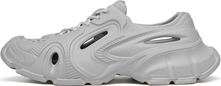 Pánske ležérne sandále, hrubá podrážka, perforovaná obuv, plážová obuv Sandále pre mužov, sivá, 40