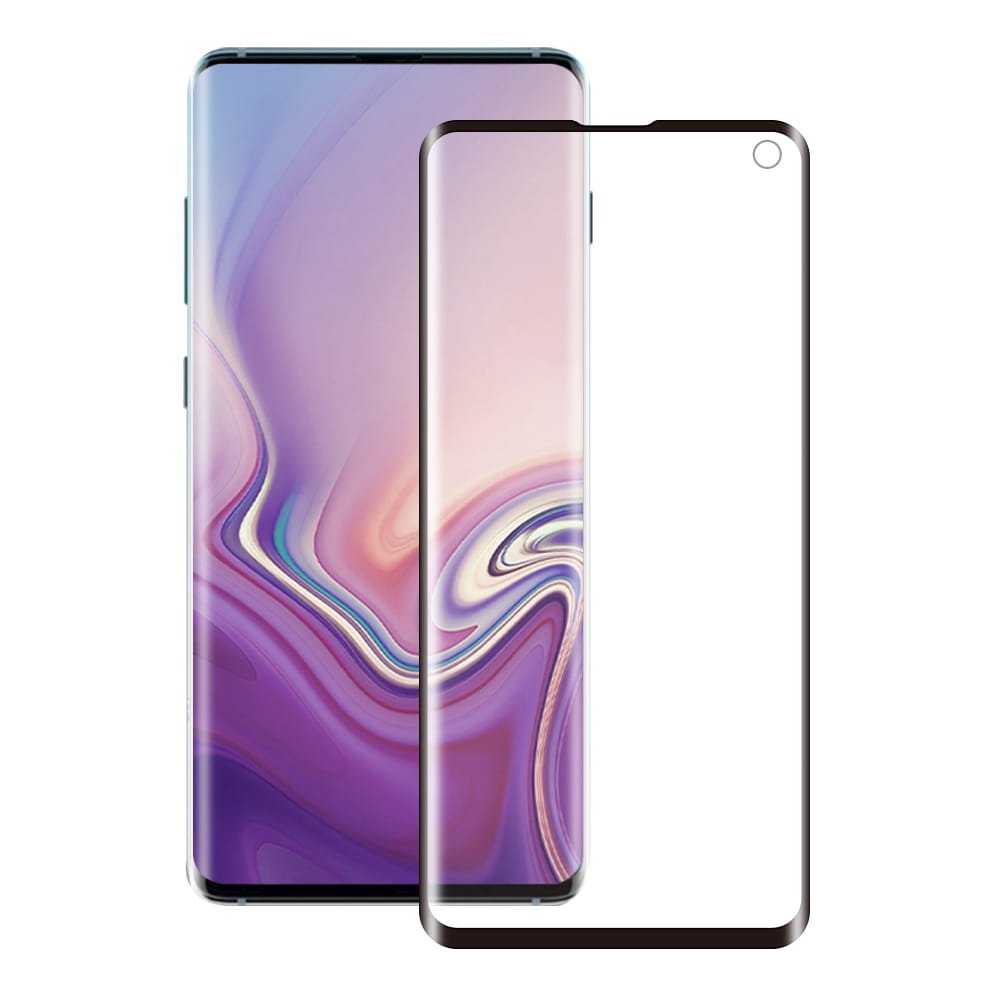 EIGER 3D GLASS, Samsung, Galaxy S10e, Prachuodolný, Odolné proti poškriabaniu, Odolný proti nárazom, Čierna, Priehľadná, 1 kusov