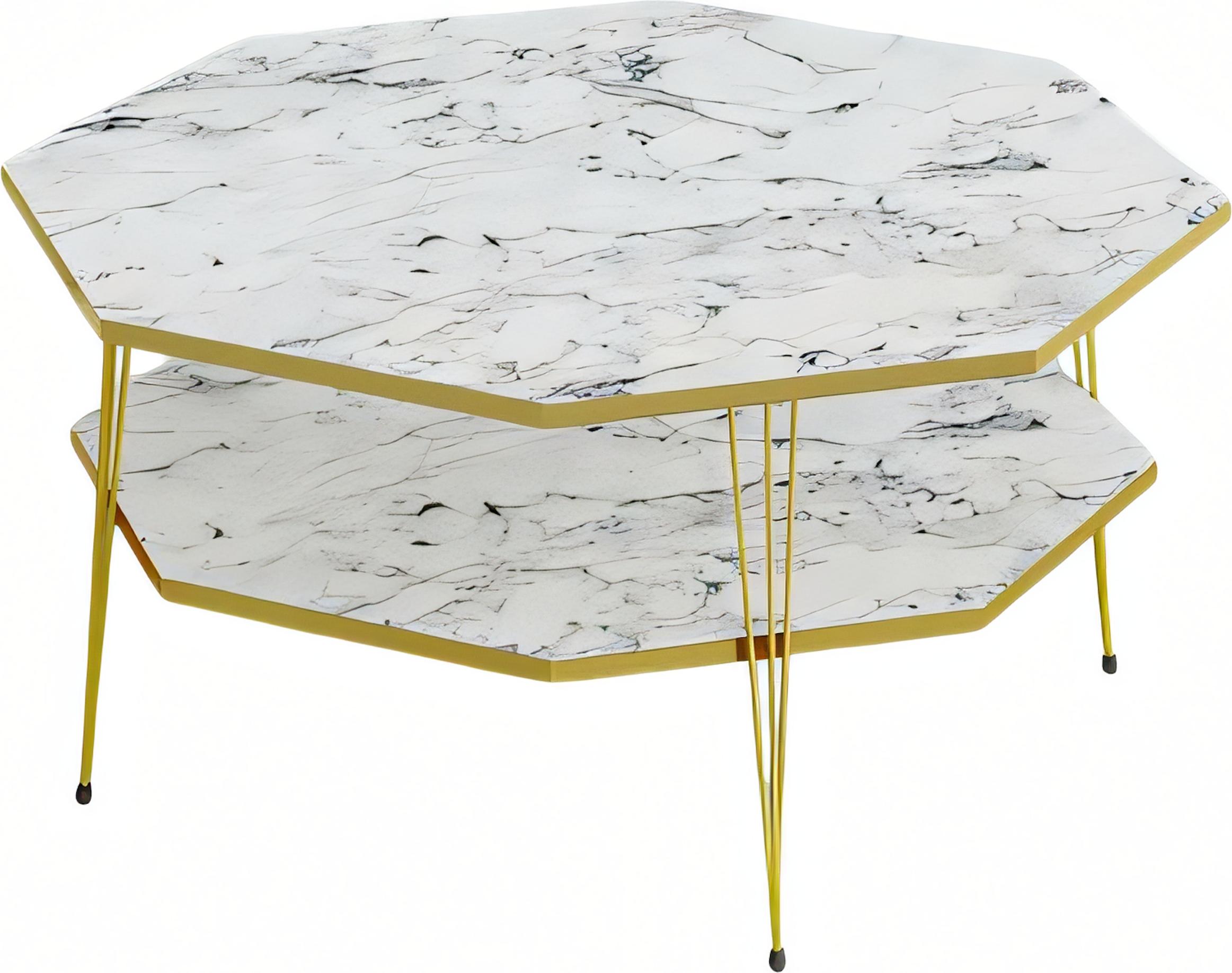 AEA Weißer Holz Couchtisch modern stilvoll