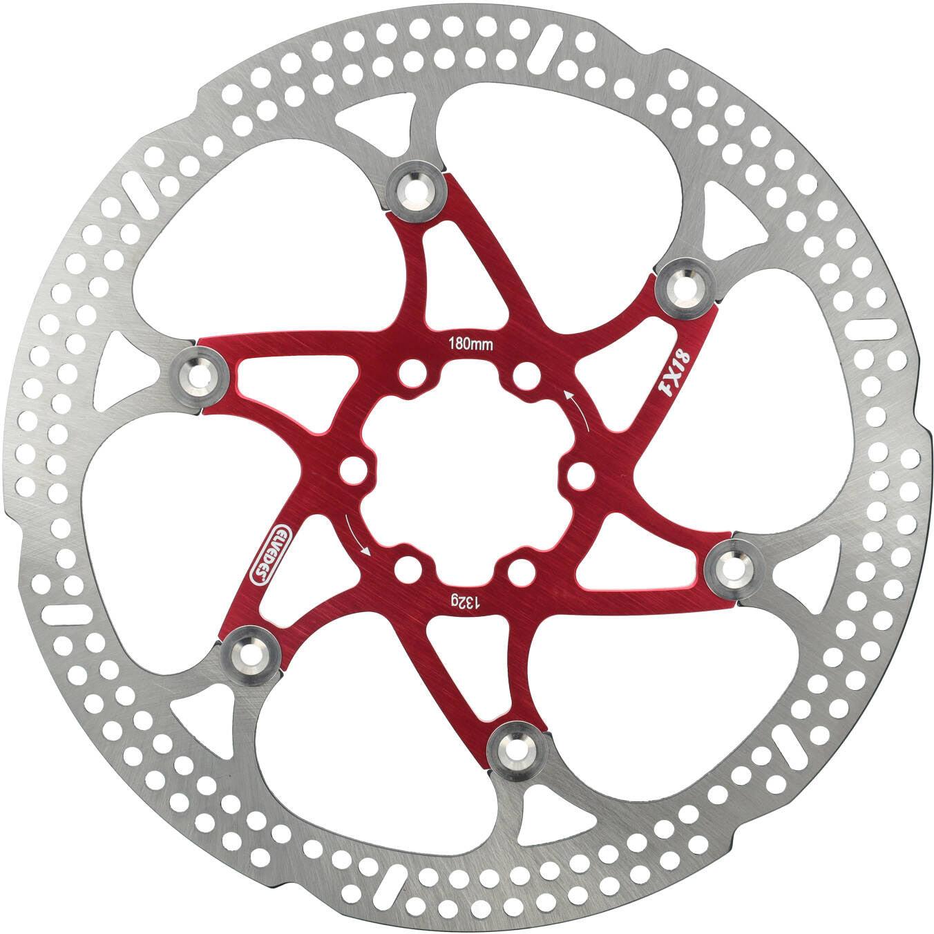 Elvedes ELVEDEN Floating Rotor 180 mm 132G 6 Löcher+Kampf Red 2015151