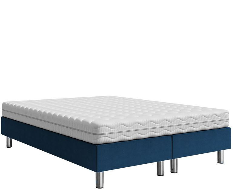 Čalúnená manželská posteľ 160x200 NECHLIN 2 - modrá