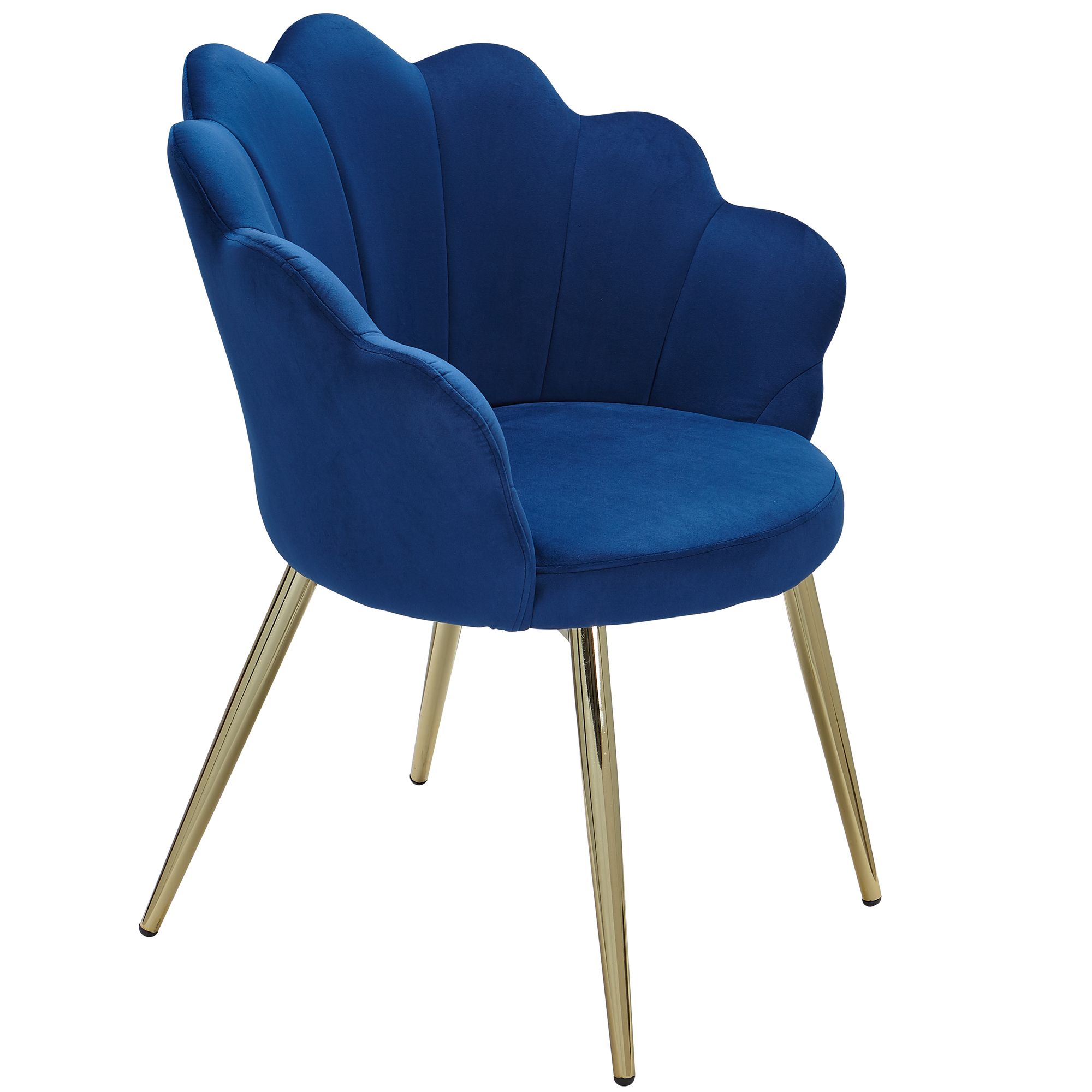Stuhl Esszimmer Stühle Samt Stoff Modern Schalenstuhl Armlehne Blau Gün