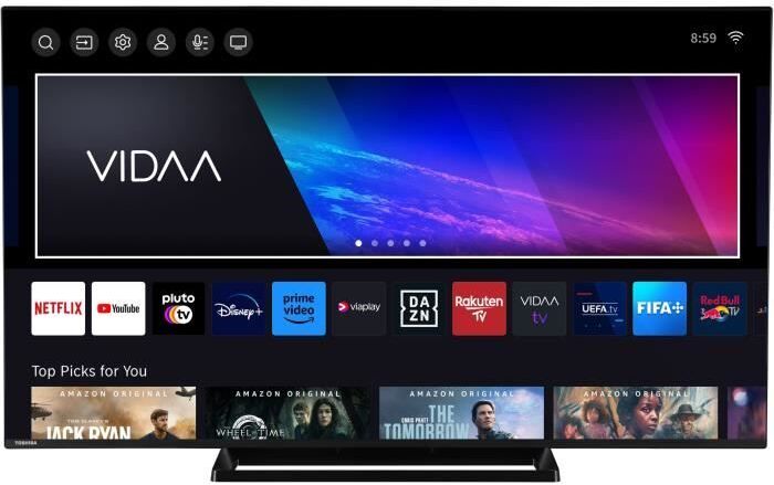 TOSHIBA 55QV3363DG - QLED-Fernseher 55'' (139 cm) - 4K UHD 3840 x 2160 - HDR - Smart-TV - 3 x HDMI - WLAN