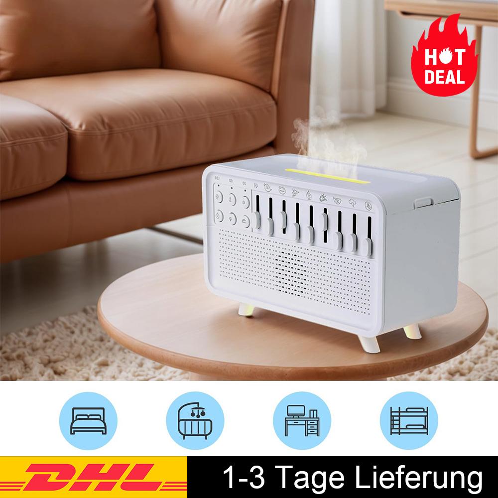 ZREE Nachtlicht-Luftbefeuchter, 3-in-1-Luftbefeuchter mit weißem Rauschen und 8 Umgebungsgeräuschen HG10985