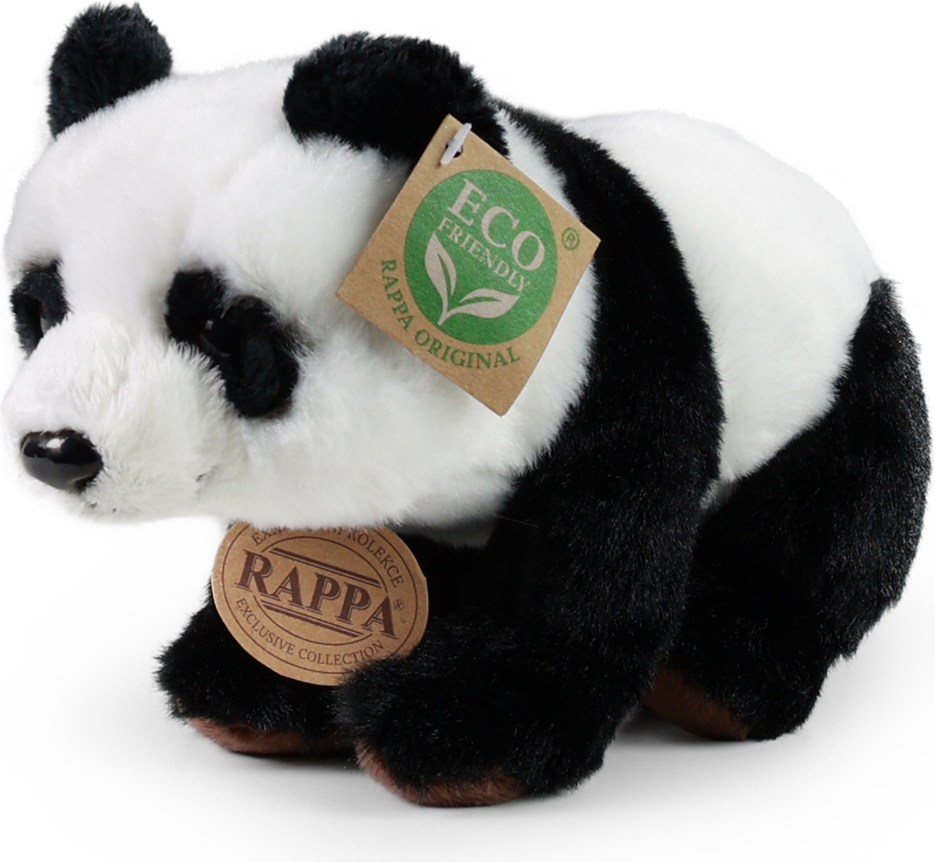 RAPPA Plüsch-Panda stehend 22 cm ECO-FRIENDLY RAP108035