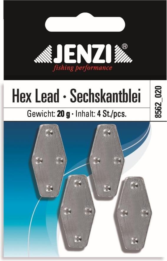 Jenzi Hex Lead Sarg- oder Sechskant-Bleie Bleigewichte 20g 4 Stk. 8562 020