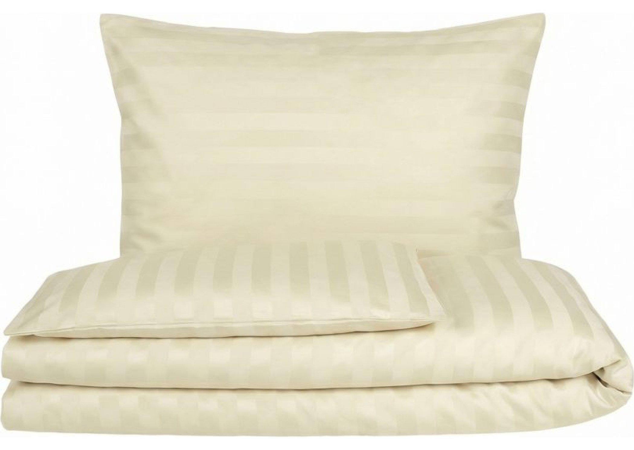 KVALITEX Hotelbettwäsche satin gril 20mm mit Hoteltasche off-white
