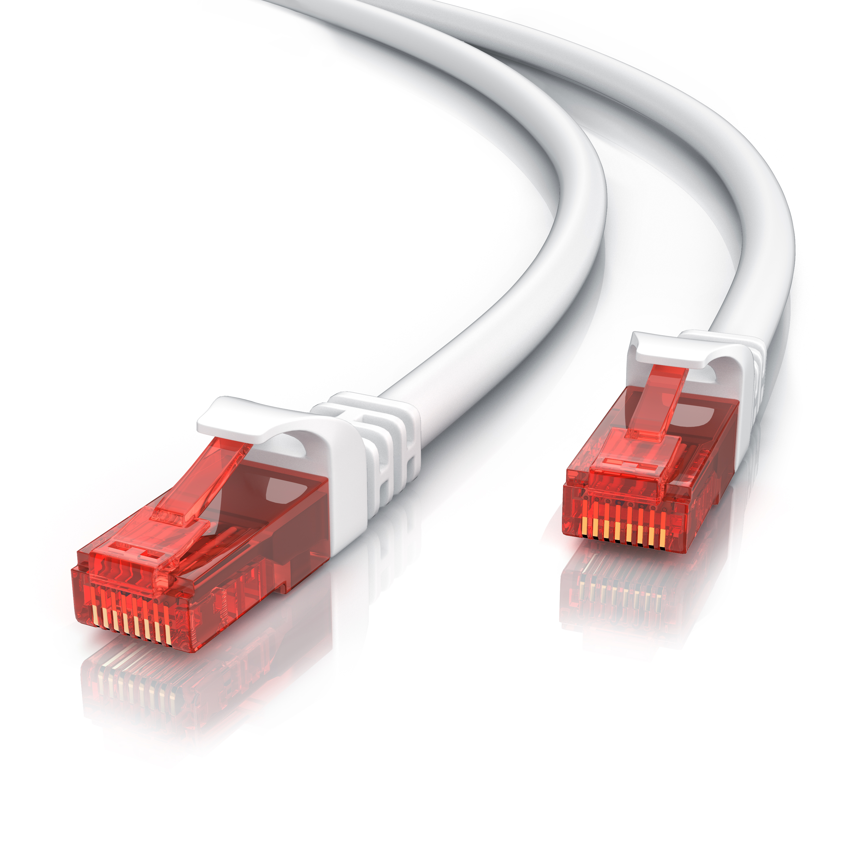 Primewire - 30m Câble réseau Cat 7 Ethernet Gigabit de 30 mètres Câble  Patch 10000 Mbits, Gigabit
