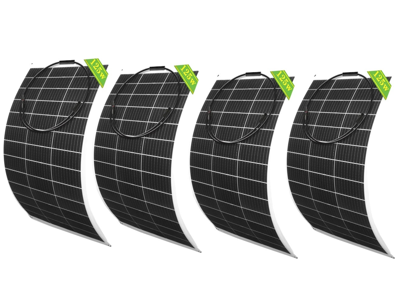Flexibilný solárny panel 125W, monokryštalický kremík, vysoká účinnosť, 500W solárny panel