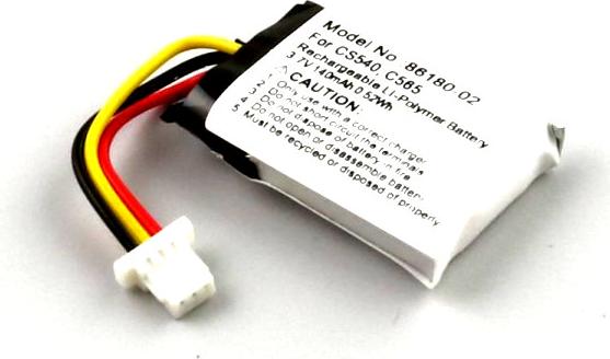 ECO Akku für PLANTRONICS CS540, C565ersetzt 86180-02 (ab ca. Baujahr 2021, Datumscode 21.05.) Li-Polymer, 3,7V, 140mAh mit 3-poligem Stecker A2613