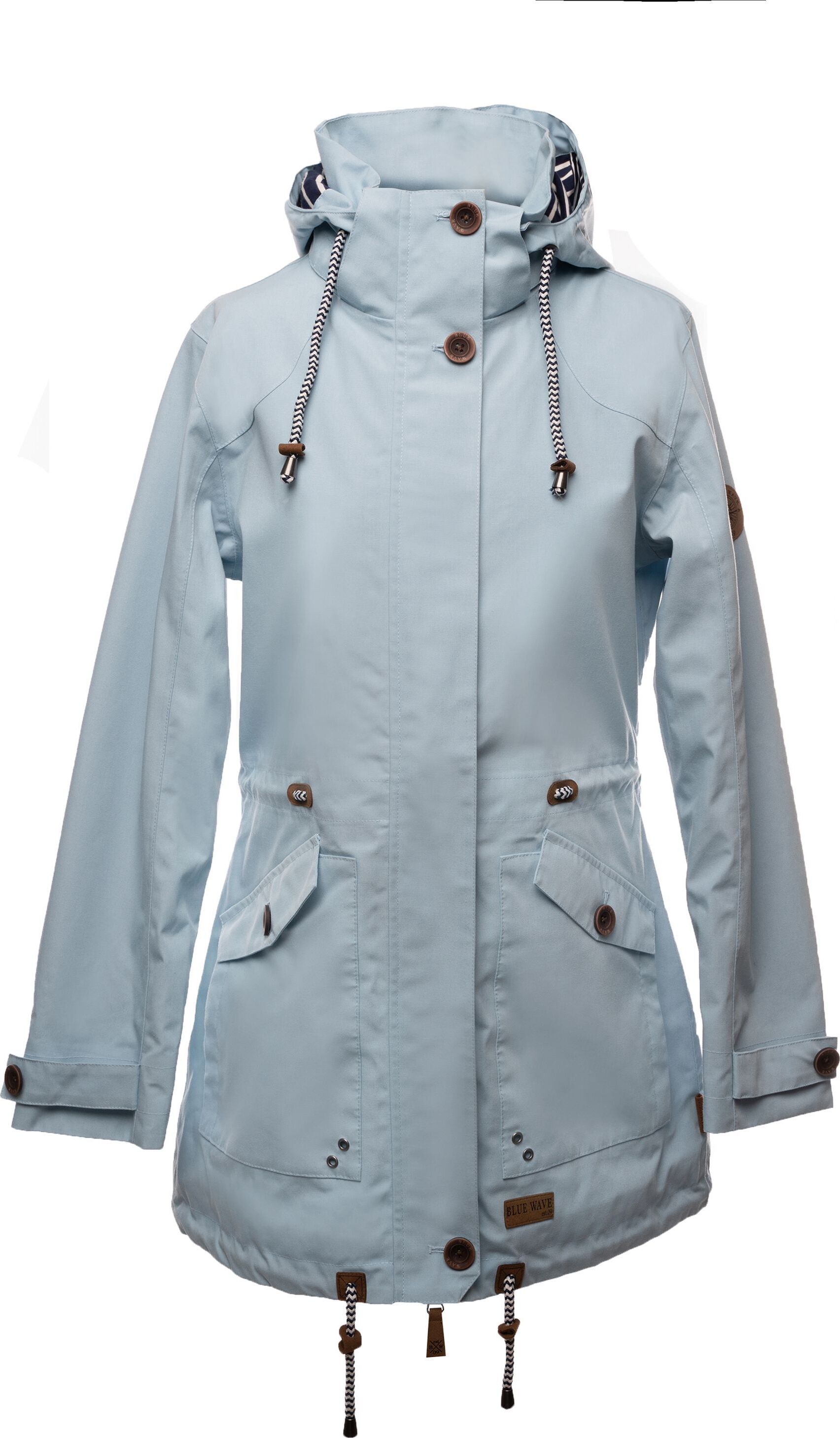 Blue Wave Damen Funktionsparka Outdoor-Jacke Daisy - Funktionsjacke Funktionsmantel mit abnehmbarer Kapuze 2405