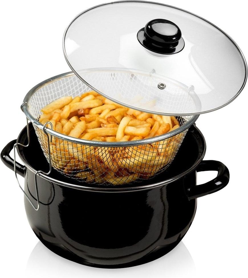 Nava Emaillierter Topf mit Sieb zum Frittieren - 4L
