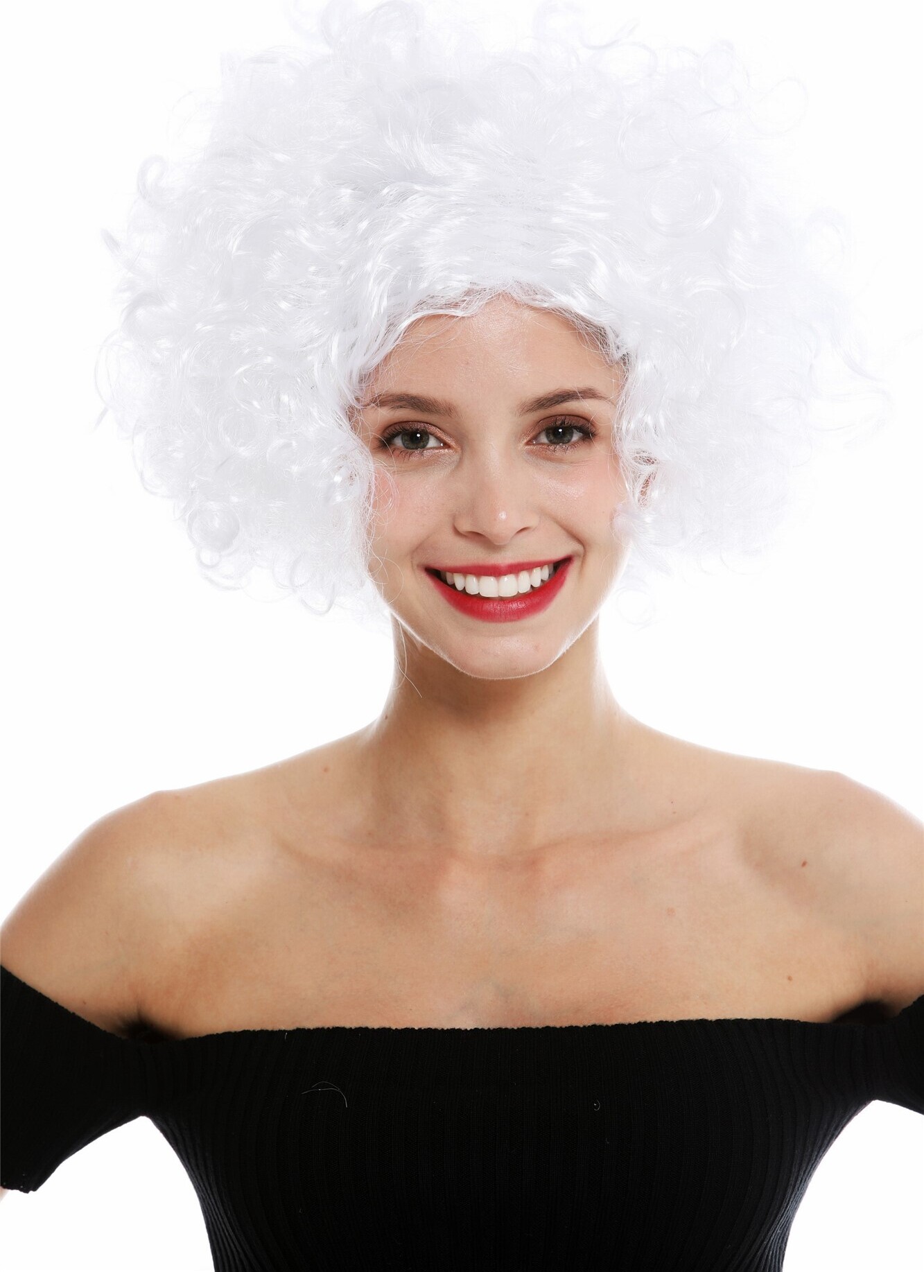 WIG ME UP Perücke – Rote Spirallocken, 40 Cm, Barock-Piraten-Look, Mit Kopfhautimitat