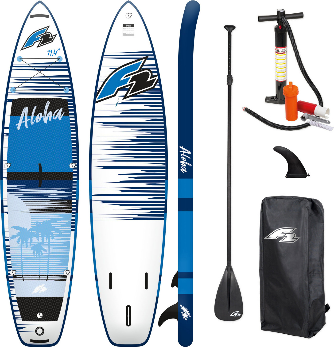 Nafukovacia doska SUP F2 Aloha 11'4" Blue