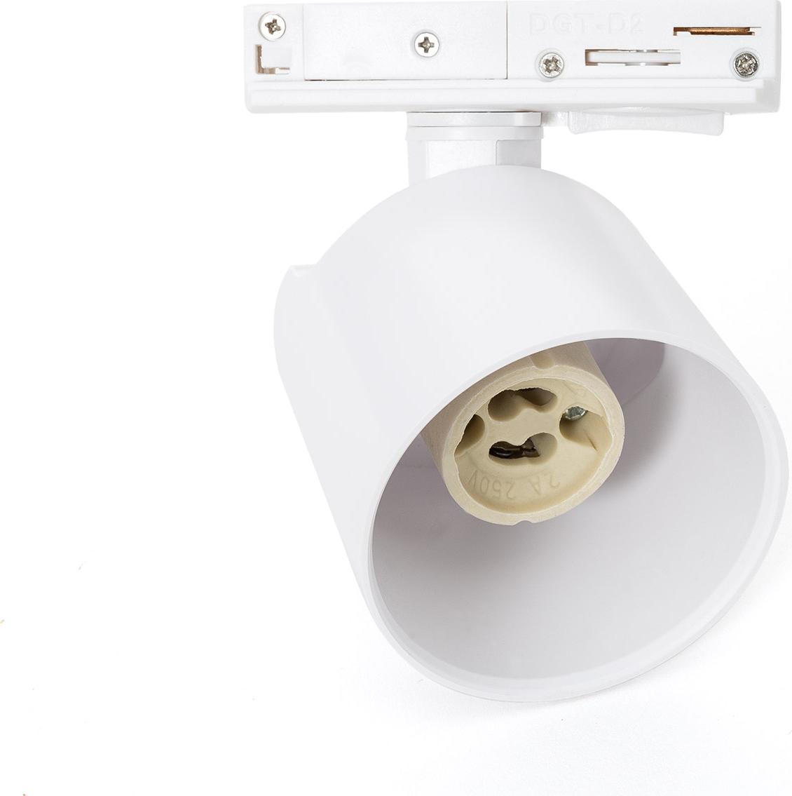 LEDKIA 1-Phasenstromschiene Strahler Davos für GU10 AR111 LED-Glühbirne Weiß