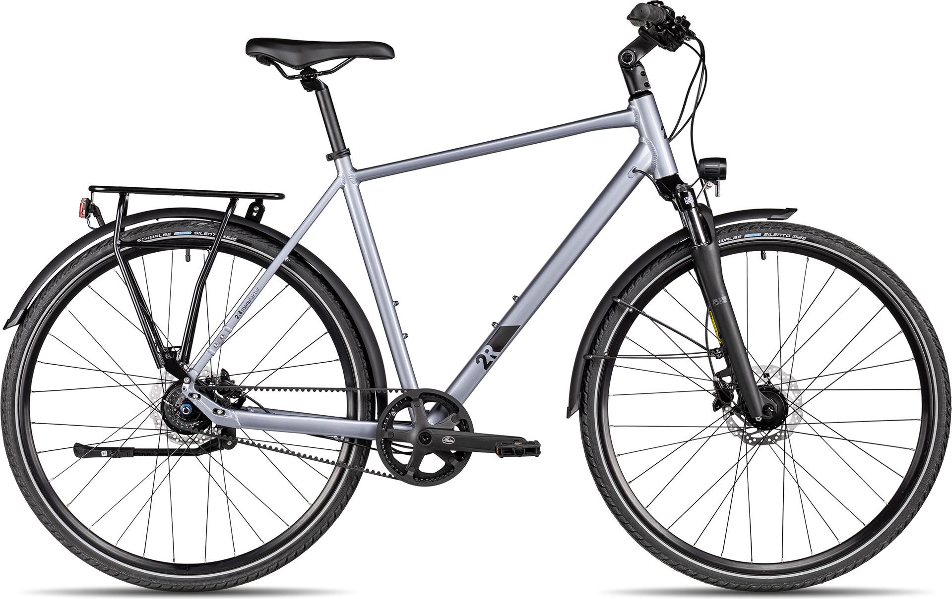 2R Manufaktur TRX TWO ausgewogenes Herren-Citybike für den Alltag 28 Zoll Silber 56 cm