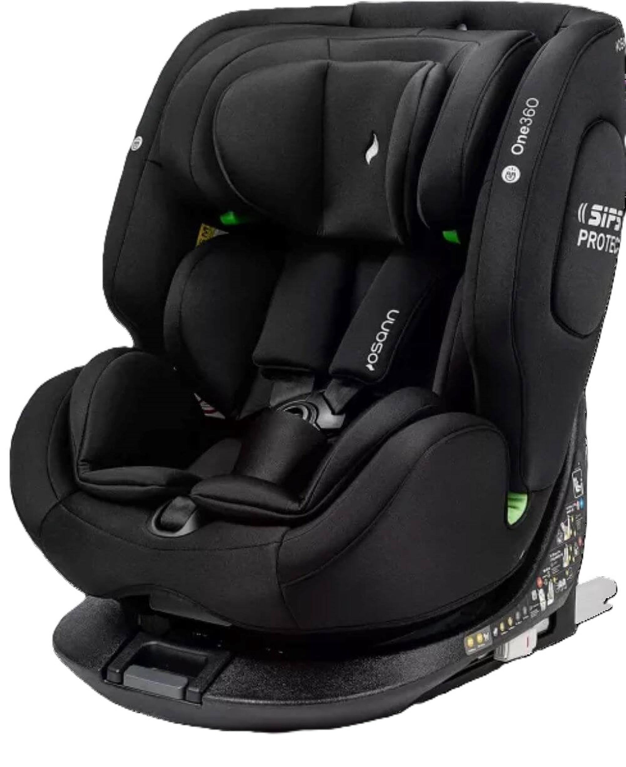 Osann Baby- und Kindersitz ONE360° drehbarer Kindersitz mit Isofix (40-150 cm) - All Black