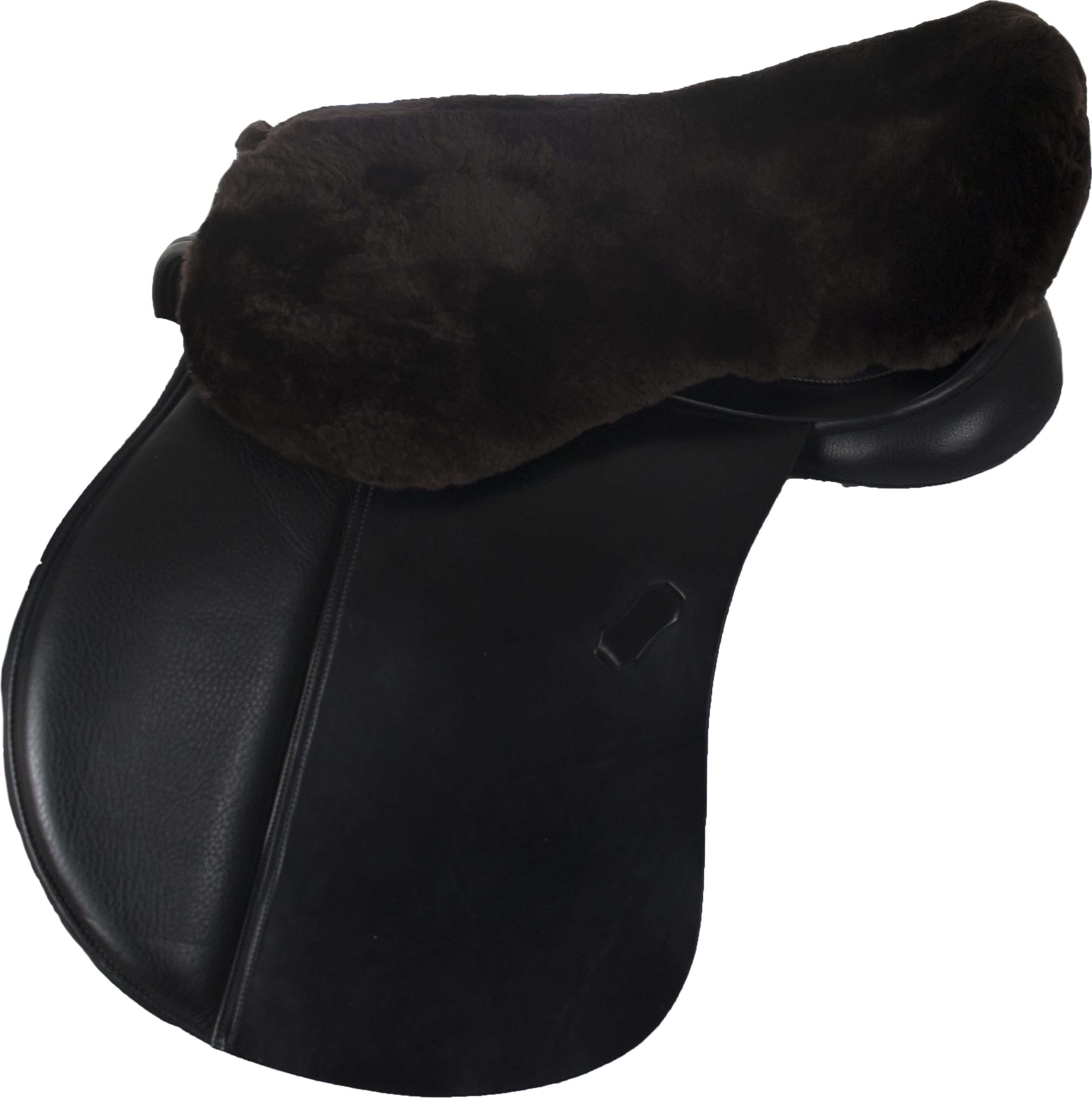 Engel Reitsport Sattelsitzbezug Sattelauflage echtes Merino Lammfell Reitkissen SABEZ1 für englische Reitsattel Mocca L SABEZ1-L-MOC