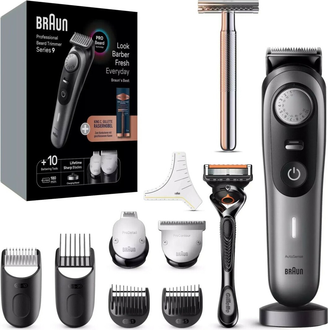 Braun Beard Trimmer Series 9 BT9420 + KCG Safety Razor