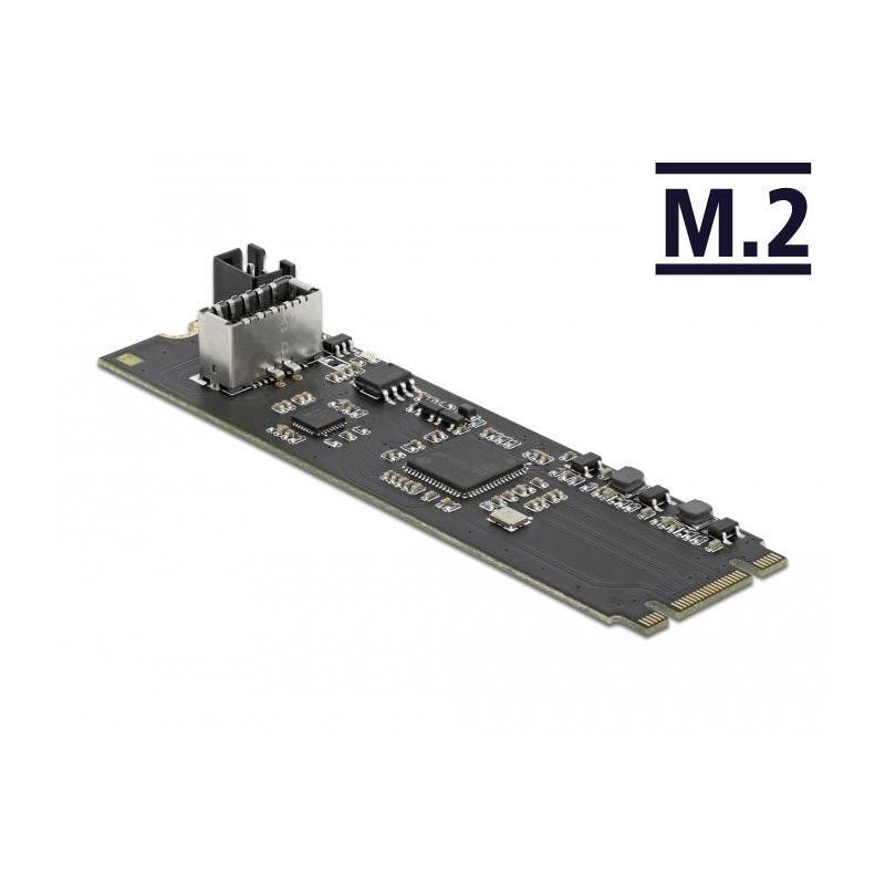 DeLOCK Prevodník M.2 Key B+M samec na 1 x interný USB 3,2 Gen 2 key A 20 pin samica