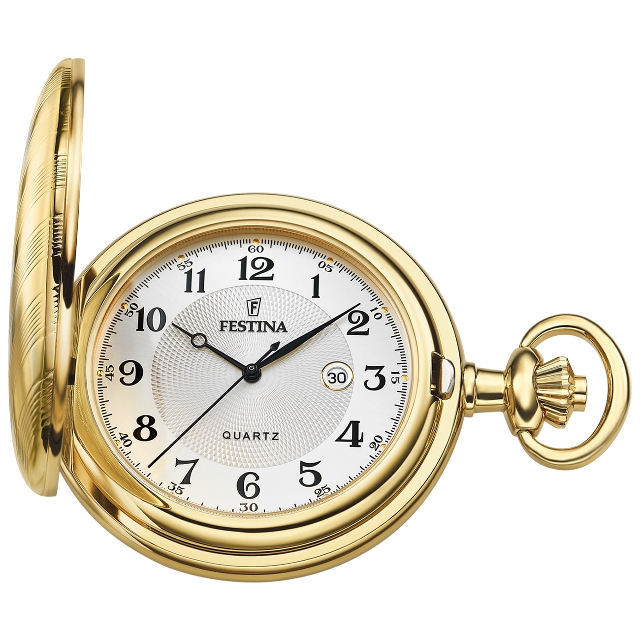 Vreckové hodinky Festina F2036/1 z nehrdzavejúcej ocele pozlátené