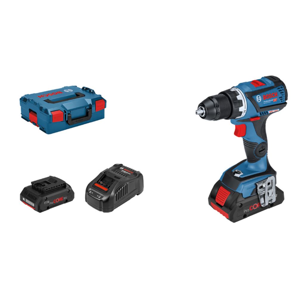 Akumulátorový vŕtací skrutkovač GSR 18V-60 C s 2 x akumulátorom ProCORE18V 4,0 Ah. L-BOXX