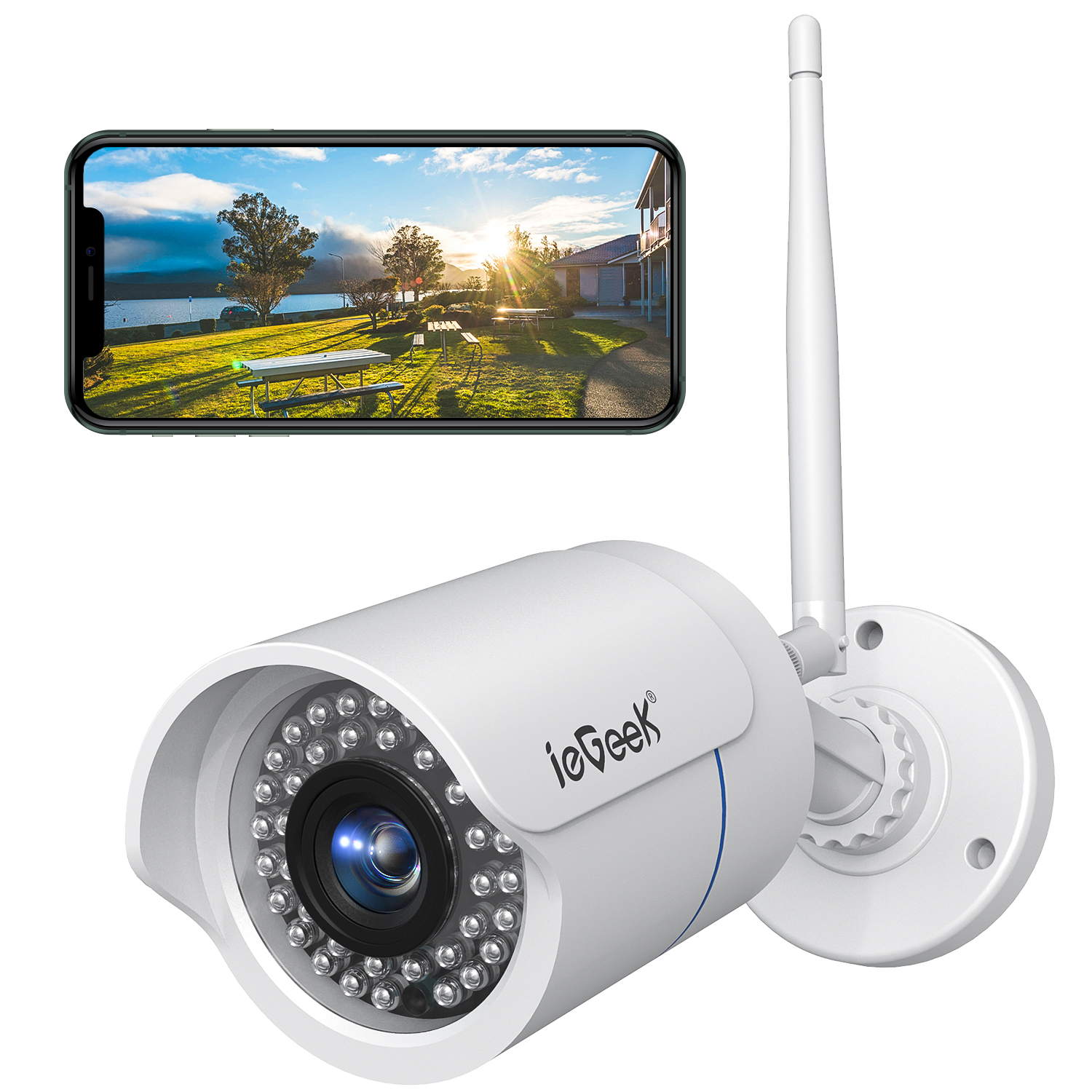 1080P HD IP Netzwerk Camera Außen Wlan WIFI Überwachungskamera Funk CCTV Webcam