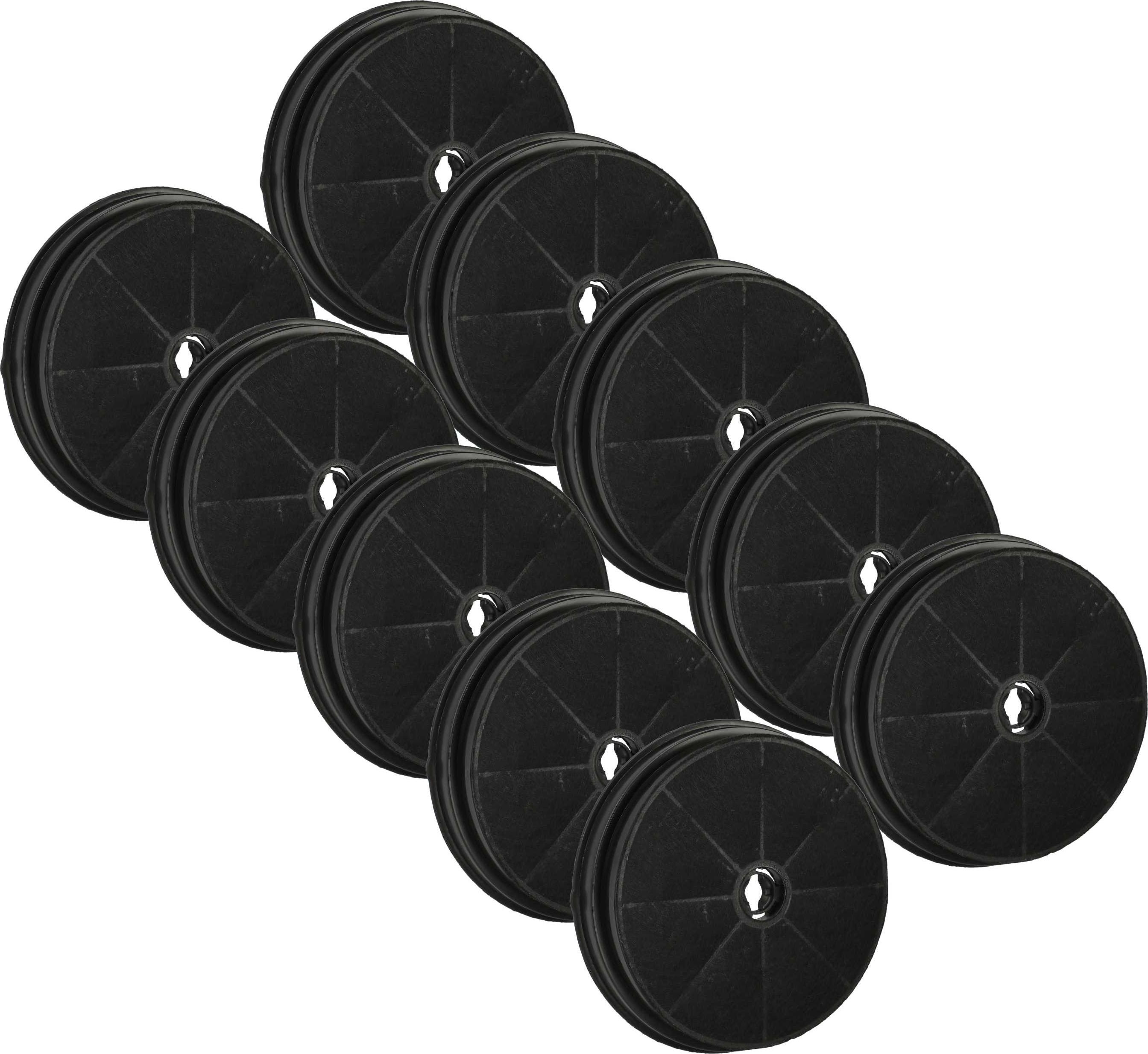 vhbw 10x Aktivkohlefilter kompatibel mit Whirlpool ESTRAIBILE, DIVA LOGICA, DISCO LOGICA, DIAMANTE LOGICA, D3, CX2 LOGICA, CP Dunstabzugshaube - 19 cm