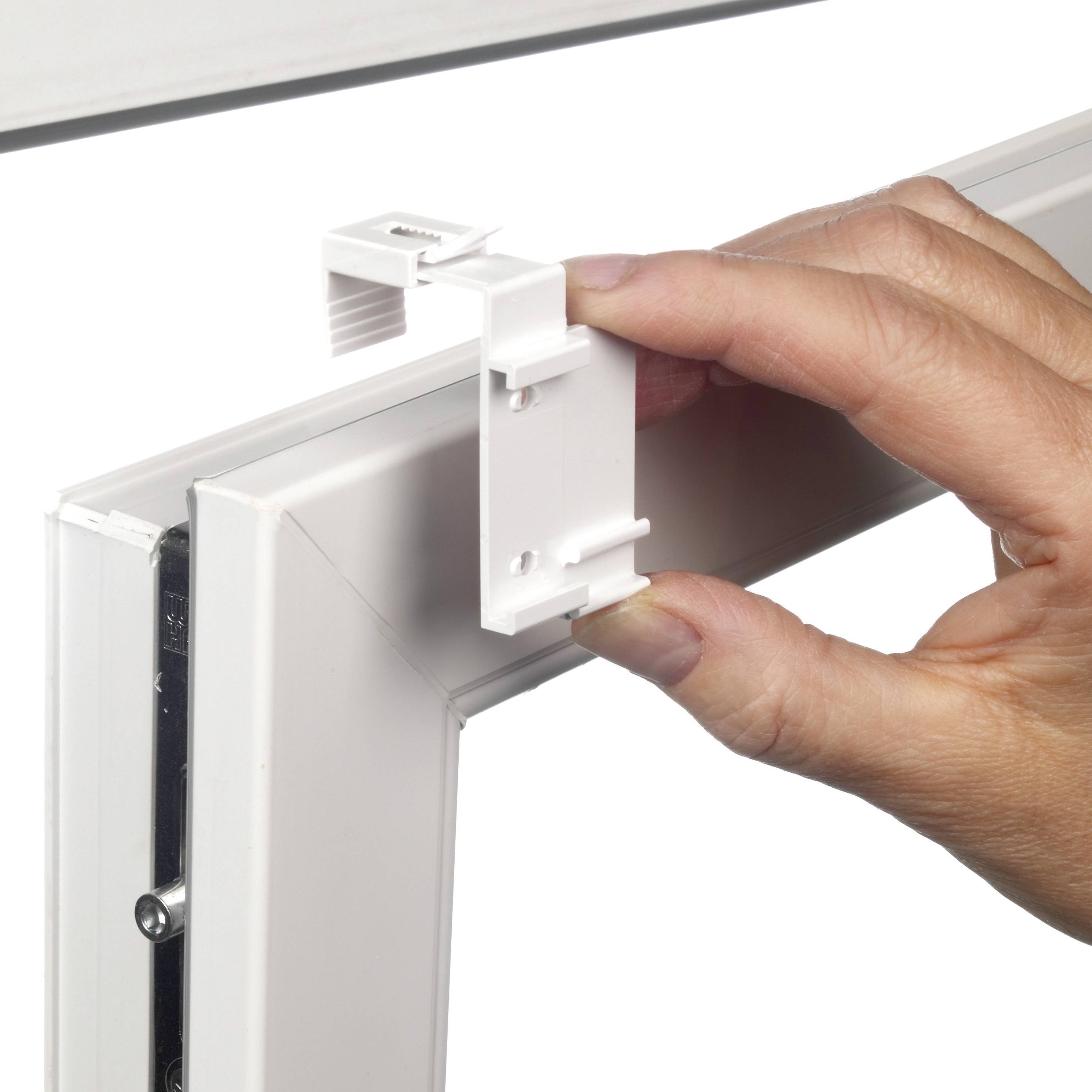 Gardinia EASYFIX Rollo Nachbildung 101 Streifen weiß/weiß 120 x 150 cm