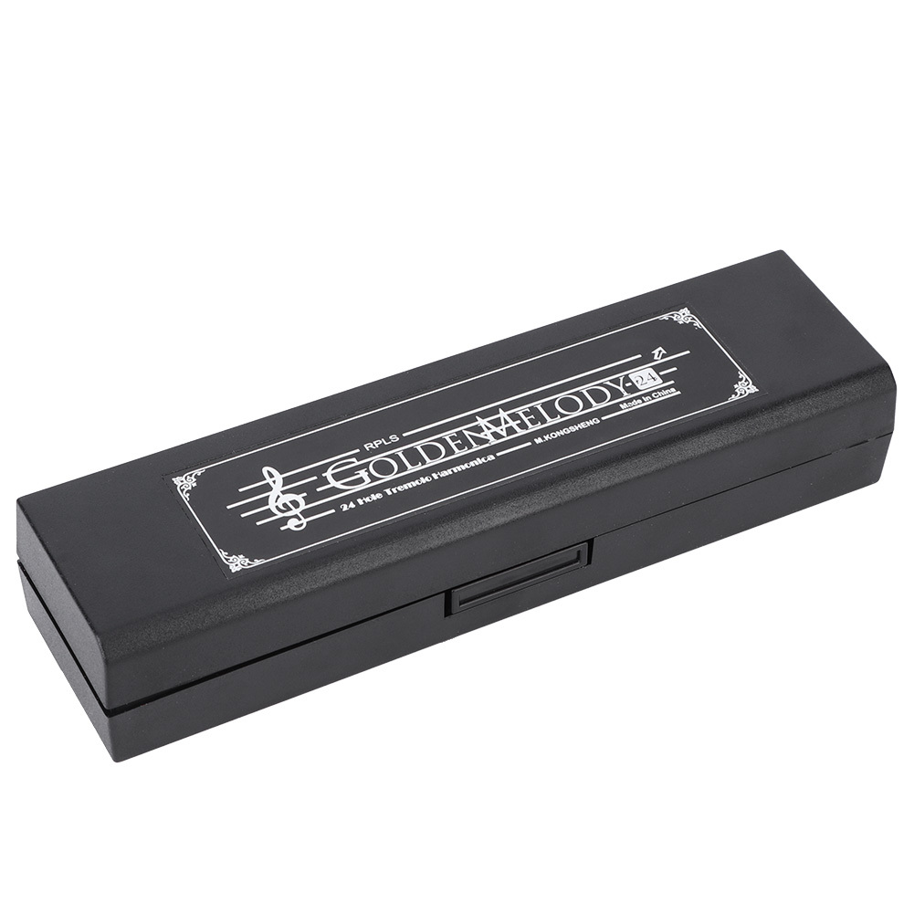 Cocosity 24-Loch-Tremolo-Mundharmonika,Tremolo-Mundharmonika,C-Schlüssel-Mundharmonika,Metall-Mundharmonika,Musikinstrument