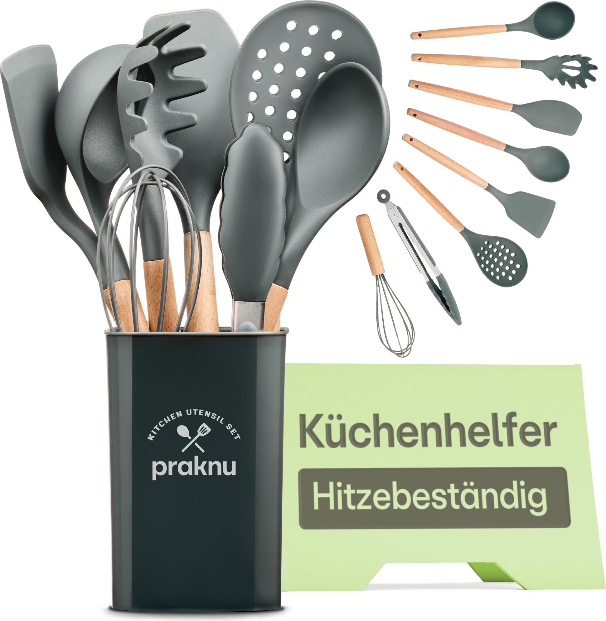 Küchenutensilien 8er Set Holz