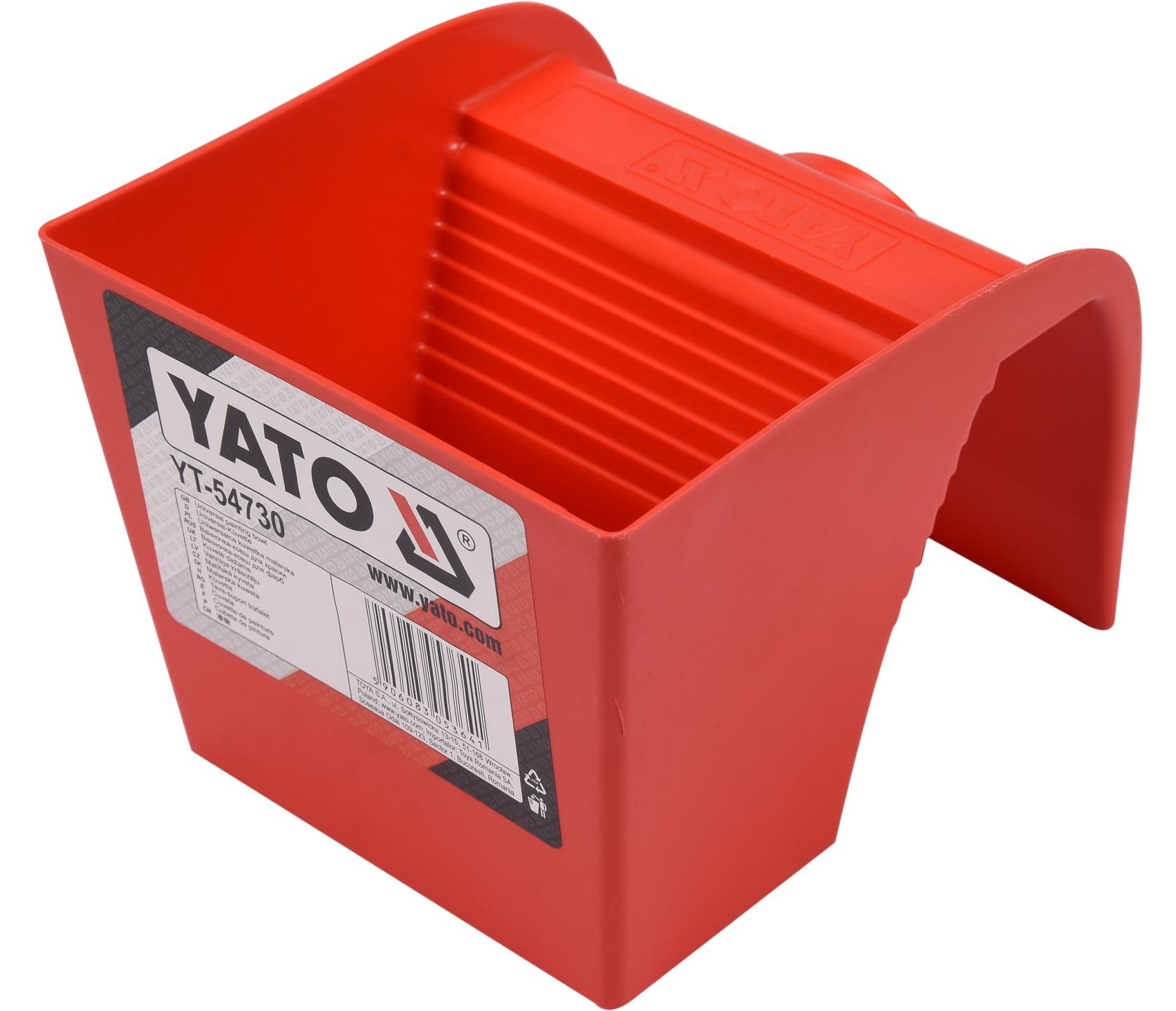 YATO Farbbehälter für Leiter Stuhl Farbeimer Farbbecher Streichen Pinselhalter Farbtöpfe ca. 1,2 Liter 19661