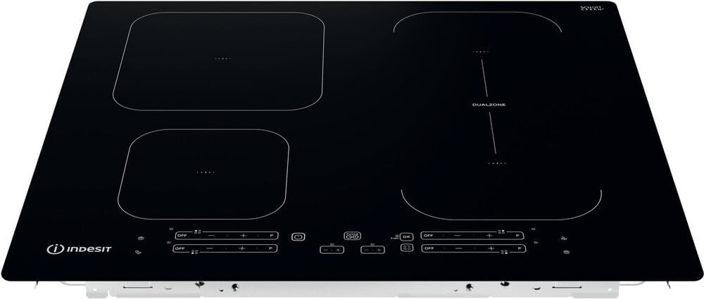 Indesit IB 65B60 NE, Čierna, Vstavaný, 59 cm, Indukčná varná doska so zónami, Sklokeramická, 4 zone(s)