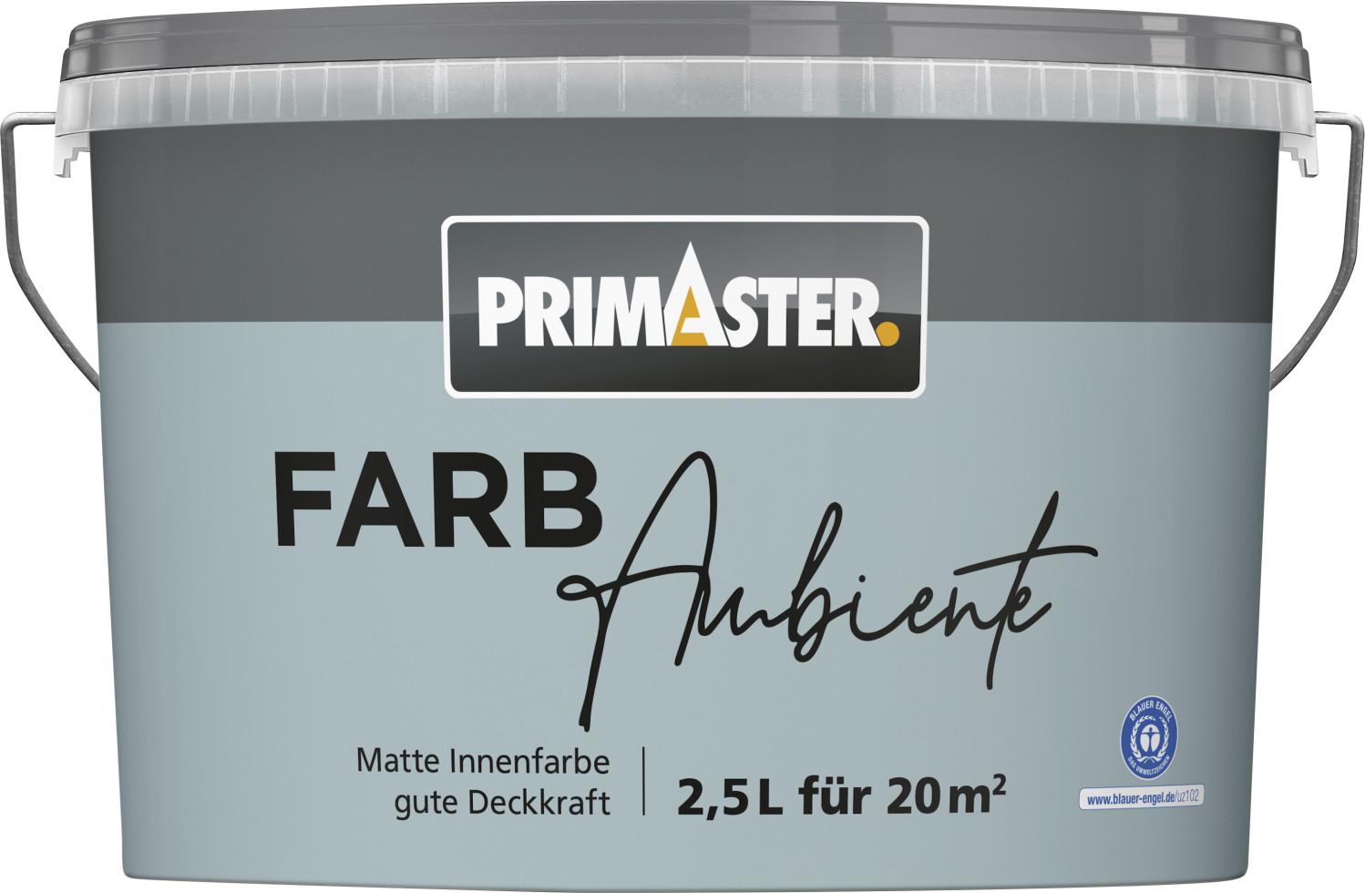 Primaster Farbambiente Wandfarbe matt platinblau 2,5 L