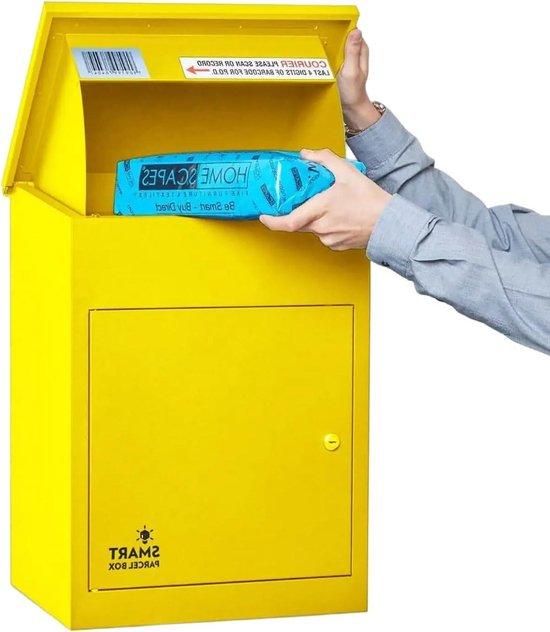 OEM Paketbox - Paketzustellungskasten - Sicherer Paketzustellungsschrank - Anti-Diebstahl-Sicherheit - 440 x 350 x 580 mm - Gelb 2026