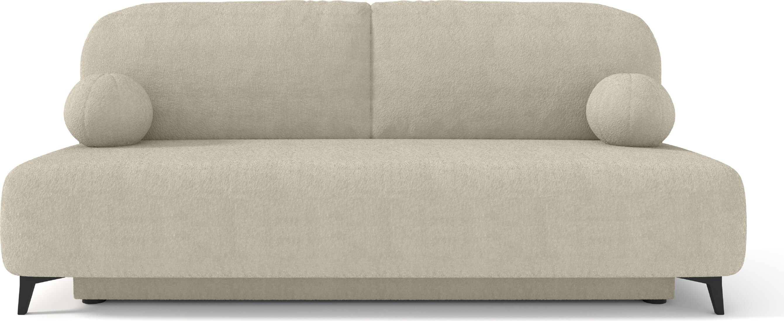 Alpi Meble Schlafsofa REA, Sofa mit Schlaffunktion und Bettkasten, Farbe: Beige, Bouclé REAABRIAMO03_BEZOWY