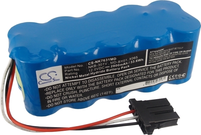 TECHTEK Akku Kompatibel mit [Nihon Kohden] Cardiolife 7621K, Cardiolife 7631K, Cardiolife 7721K, Cardiolife 7731K, ECG-1350, ECG-1350A, ECG-1350C, EC