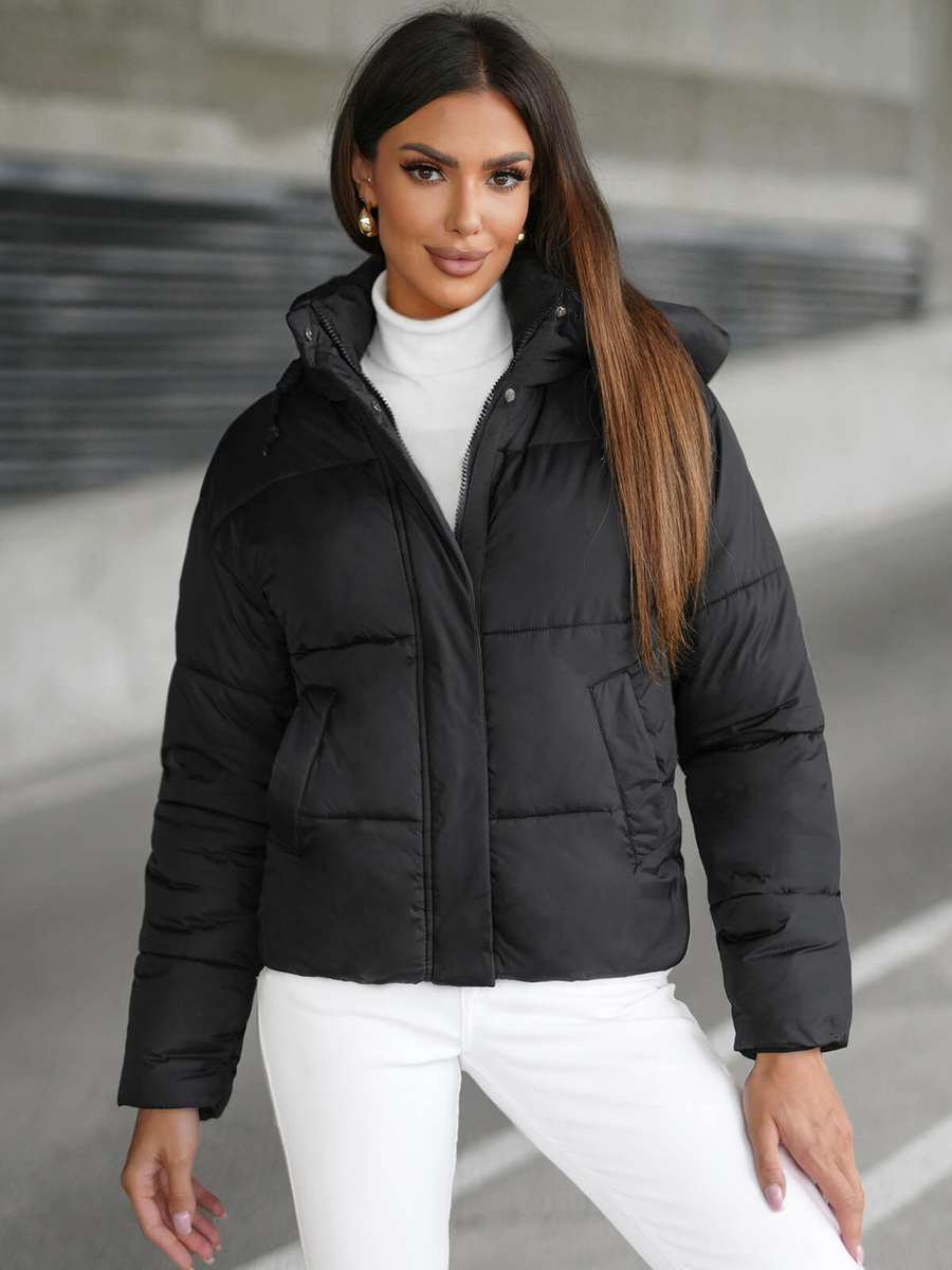 Damen Winterjacke Schwarz OZONEE JS/16M9188/392Z XL
