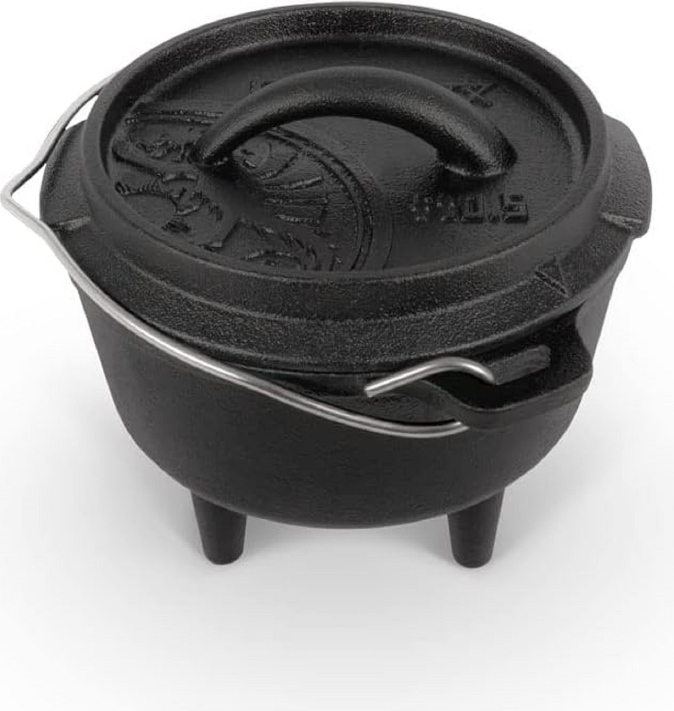 Petromax Feuertopf ft0.5 - mit Henkel - Gusstopf - Schmortopf - mit Füßen - 0,5L