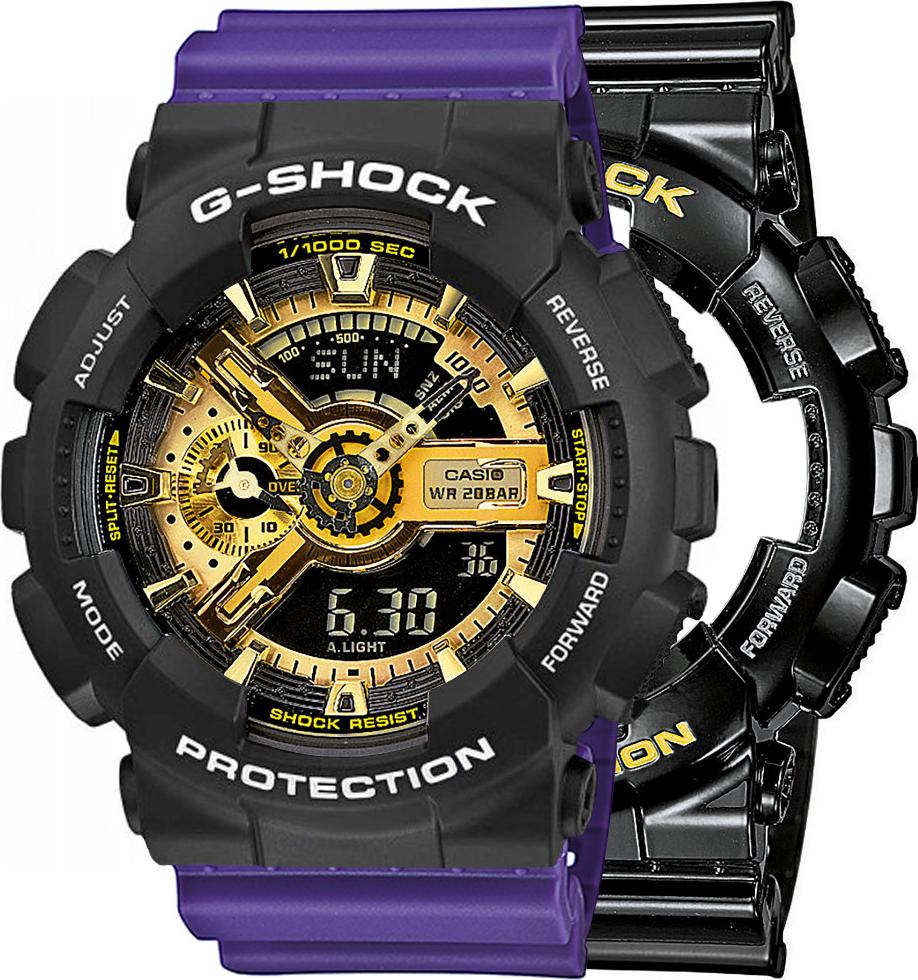 Hodinky Casio G-Shock SET GA-110GB-1AER + BEZEL 10508136 + BAND 10498156 20BAR