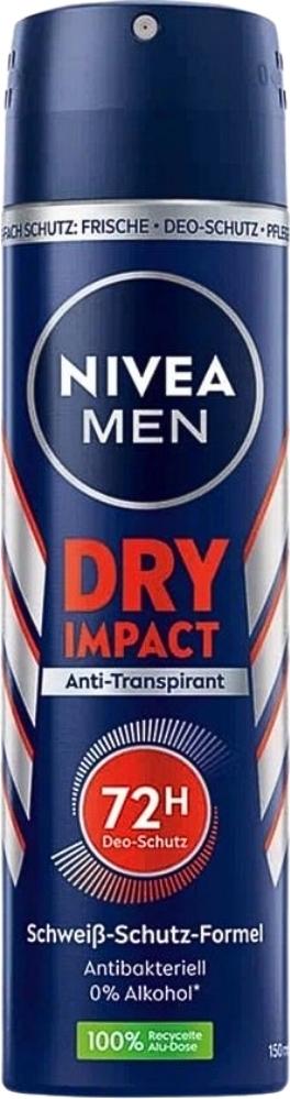 Nivea Men Deodorant Spray – Dry Impact – 48 Stunden Wirksamkeit – 150 ml - 1 Stück 872141