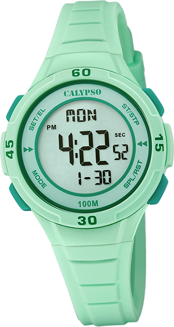 Hodinky Calypso pre mládež plastové mätovo zelené Náramkové hodinky Calypso Junior D2UK5830/1