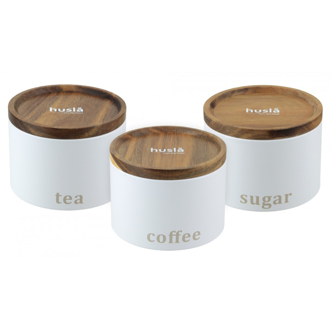 Husla Küchenbehälter 3er Set Weiß - Stil und Funktionalität 8824