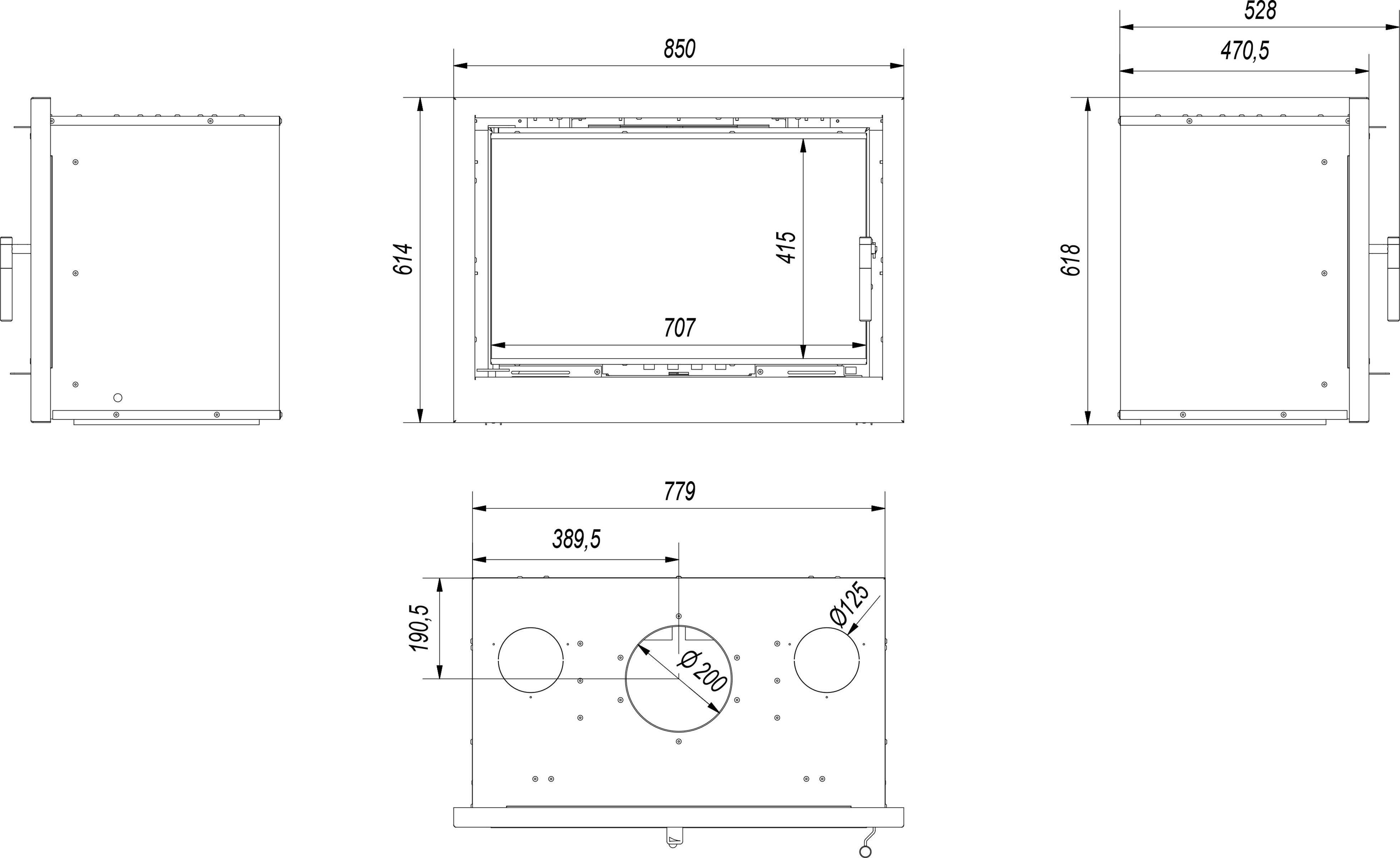 Krbová kazeta KRATKI ARKE 80 12 kW Ø 200