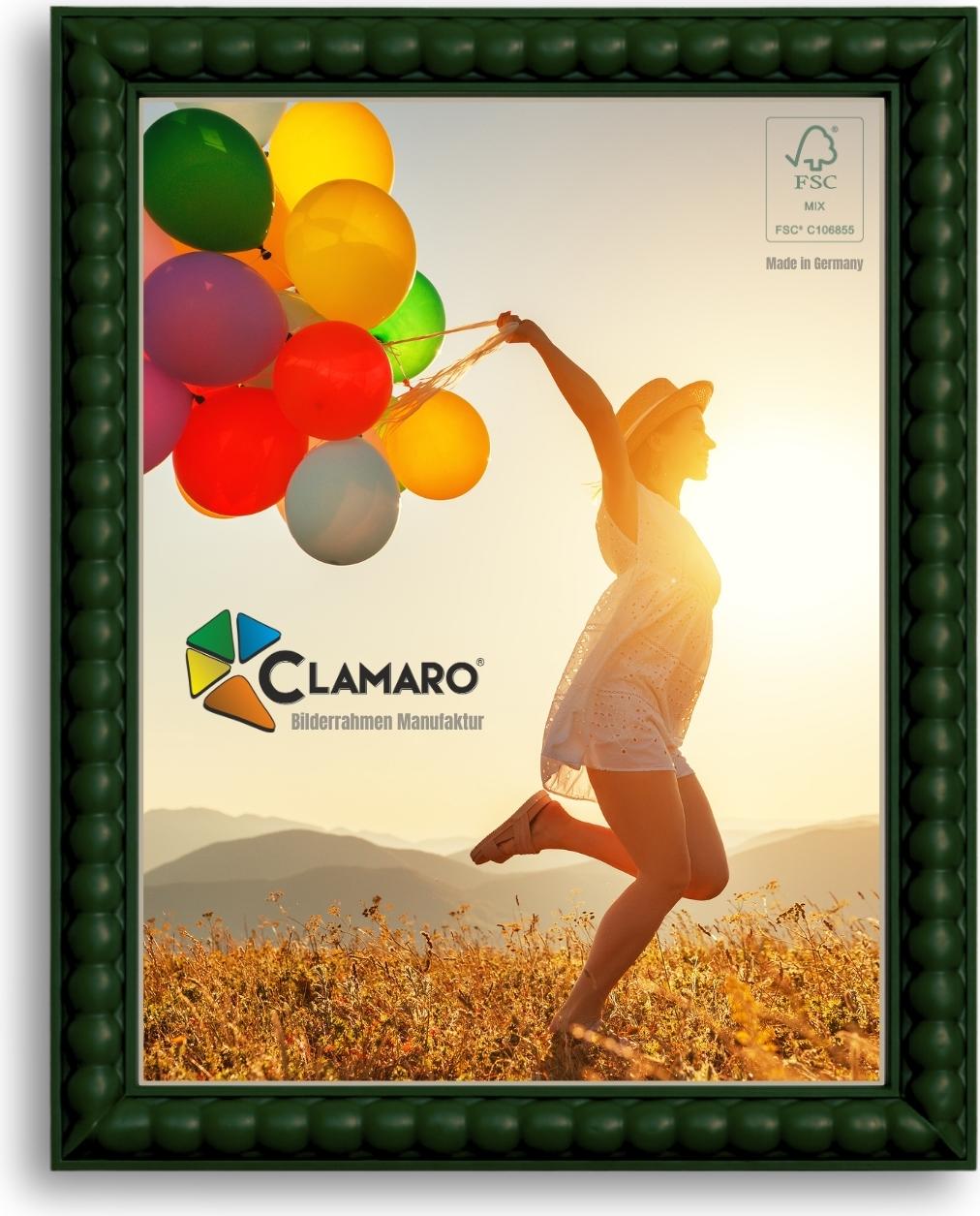Clamaro Bilderrahmen Grün Bubble nach Maß Holz 20mm, Größe:67x50 NEW-405738